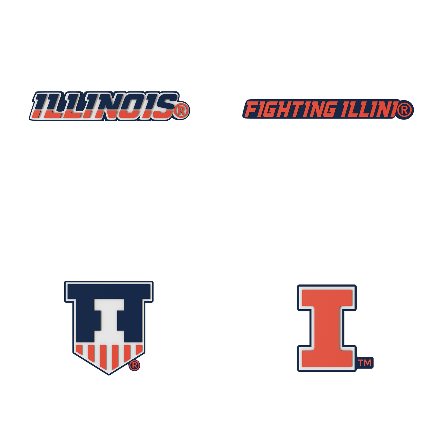 Budz | Illinois Fighting Illini | 4-Pack Bundle image 1