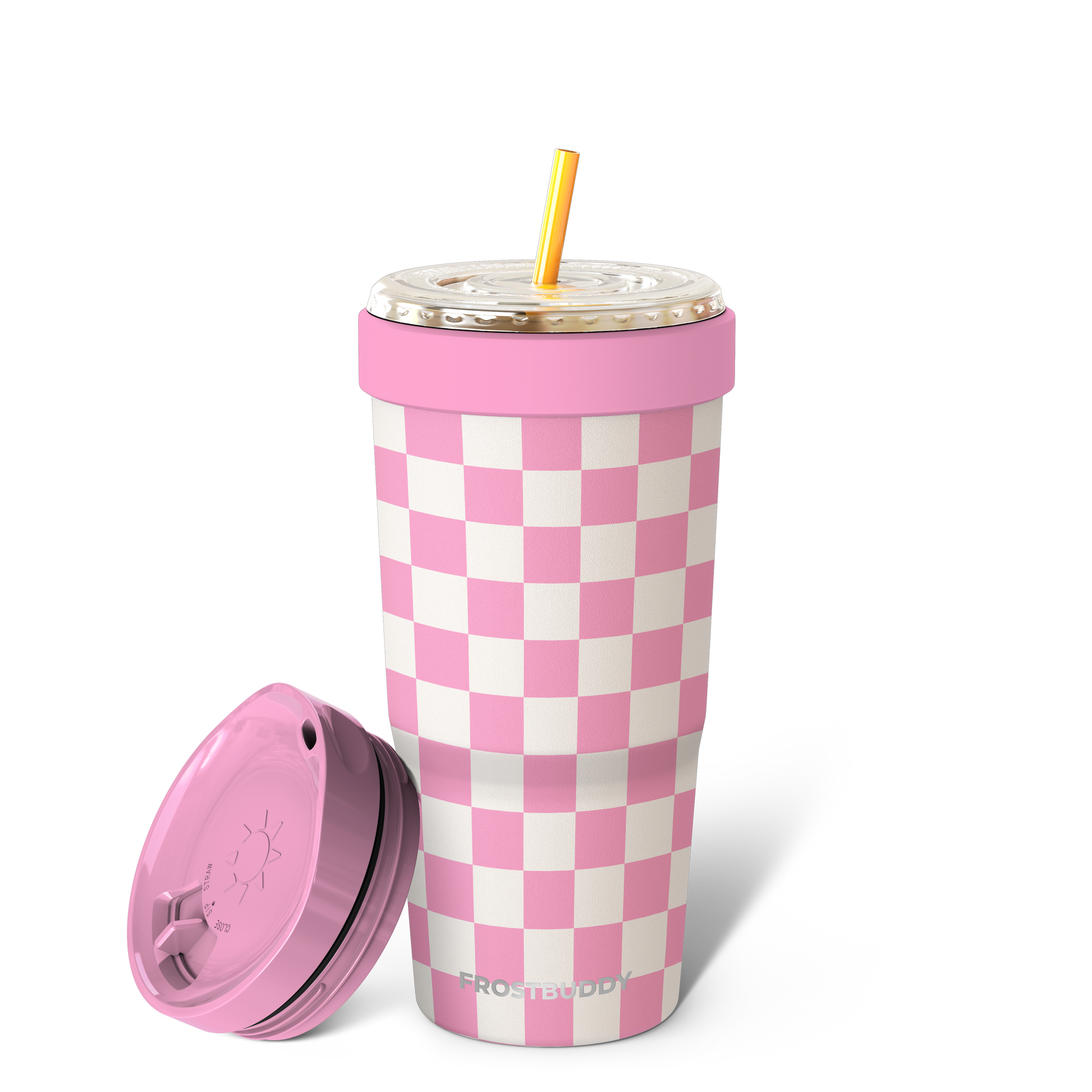 To-Go Buddy | Pink Checkered image 1